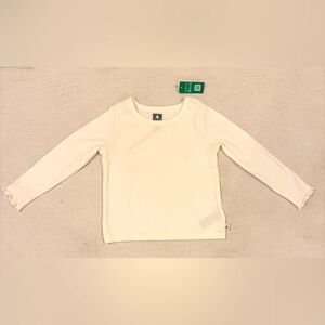 Gap organic cotton toddler girl cream/ivory long sleeve sz 4